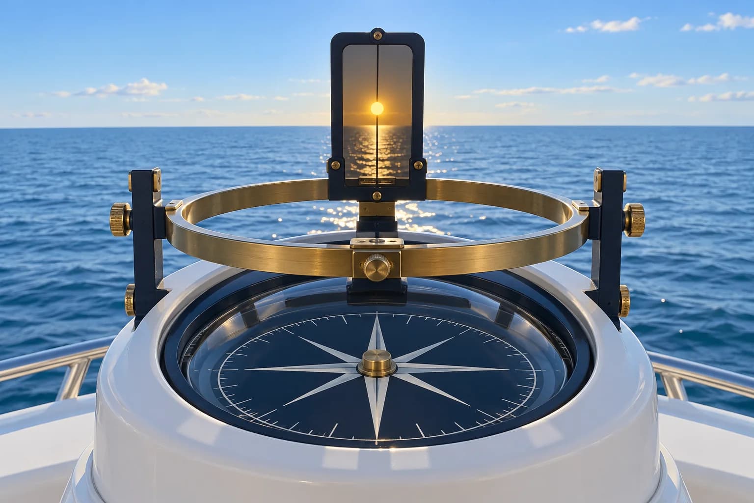 Worked: compass error by azimuth, 4 December 2026