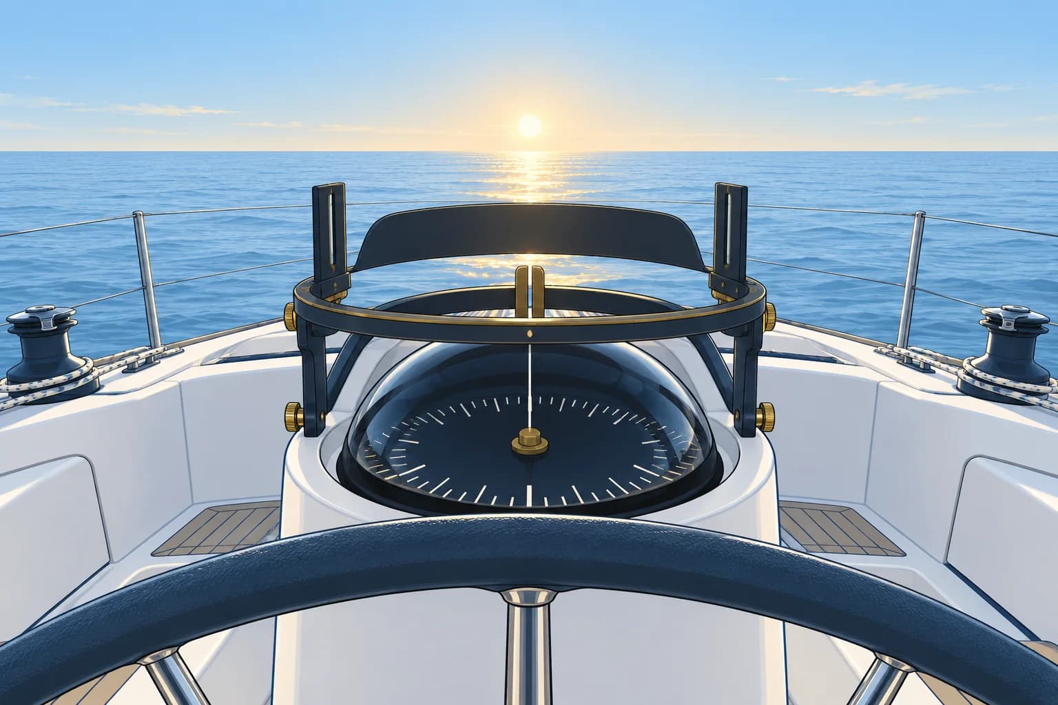 Compass error from a celestial body