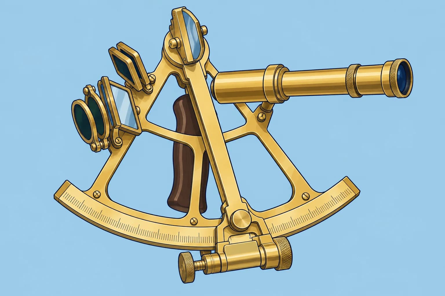 The marine sextant: parts and principle