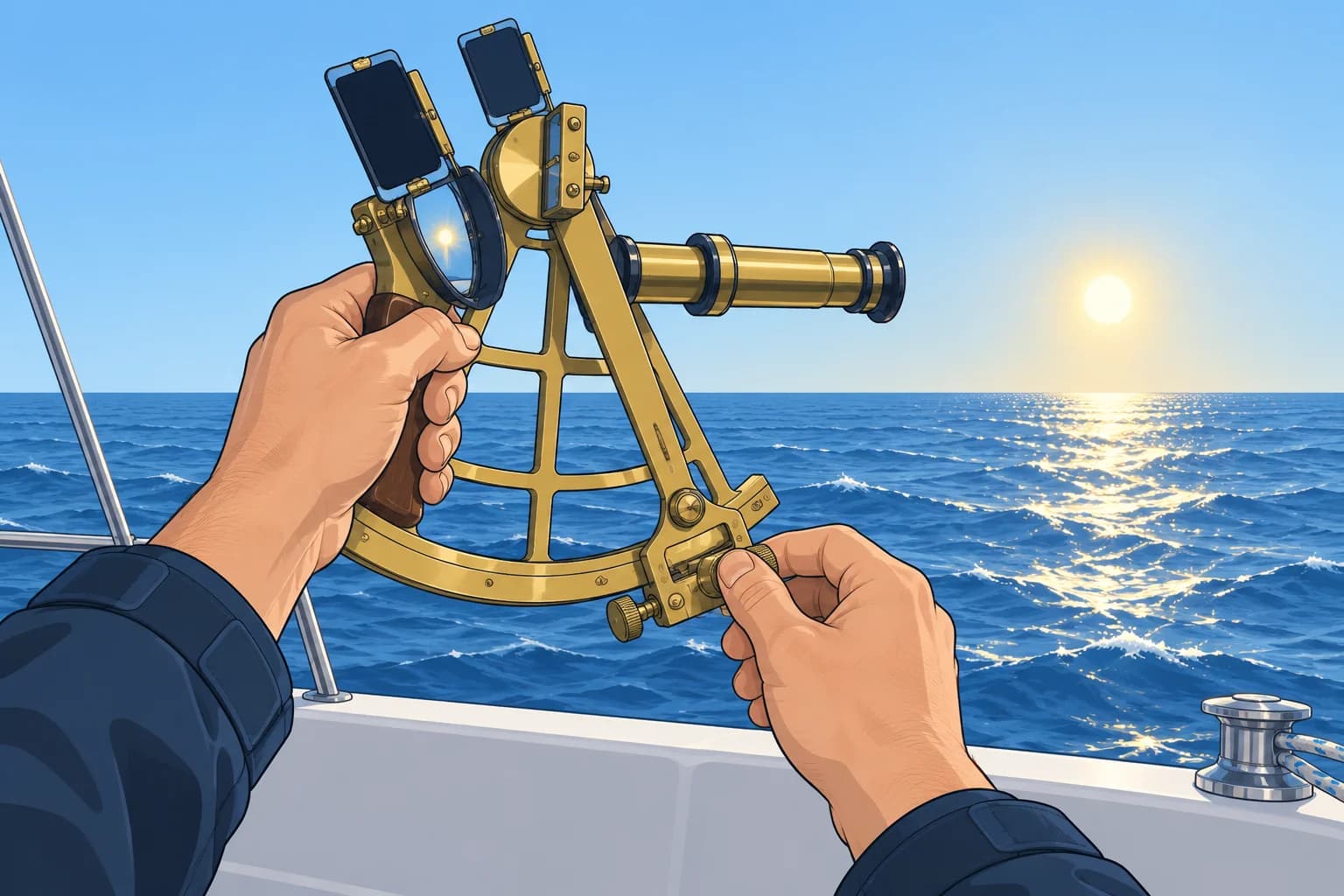 Taking a Sun sight