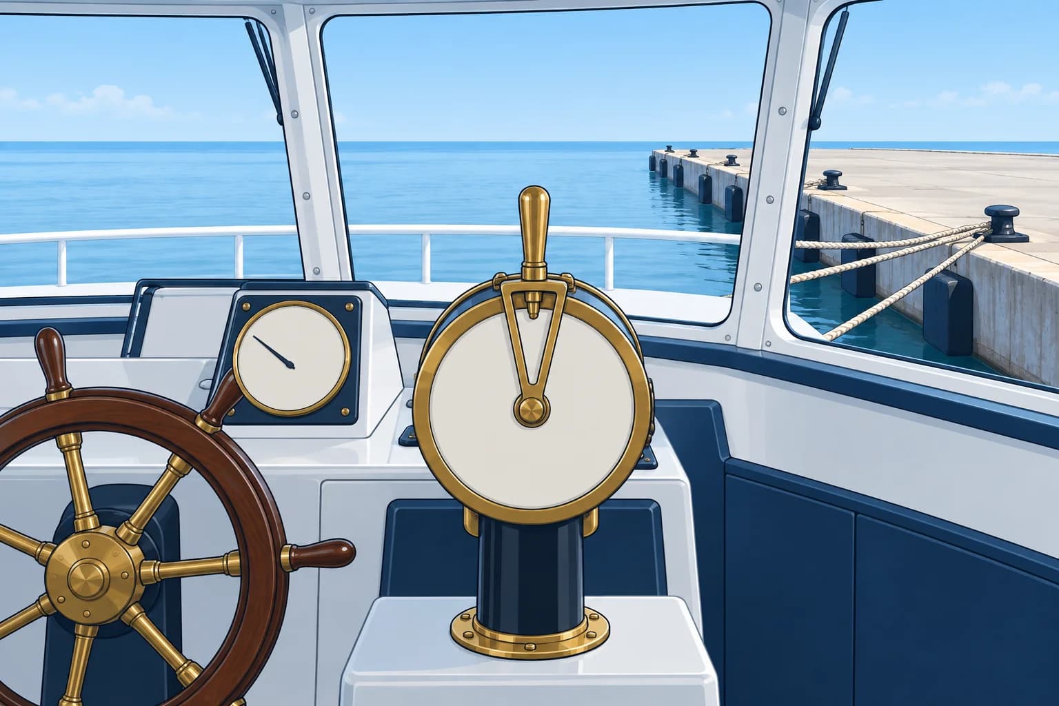 On-board phrases: watch, engines, anchor and lines