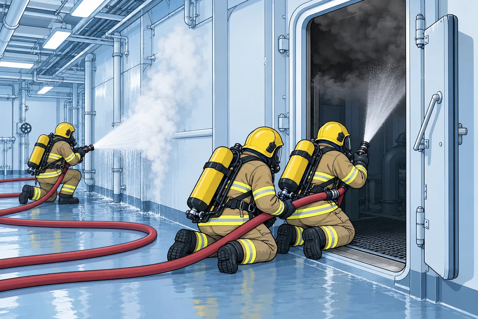 Fire tactics: attack, starve, ventilate and isolate