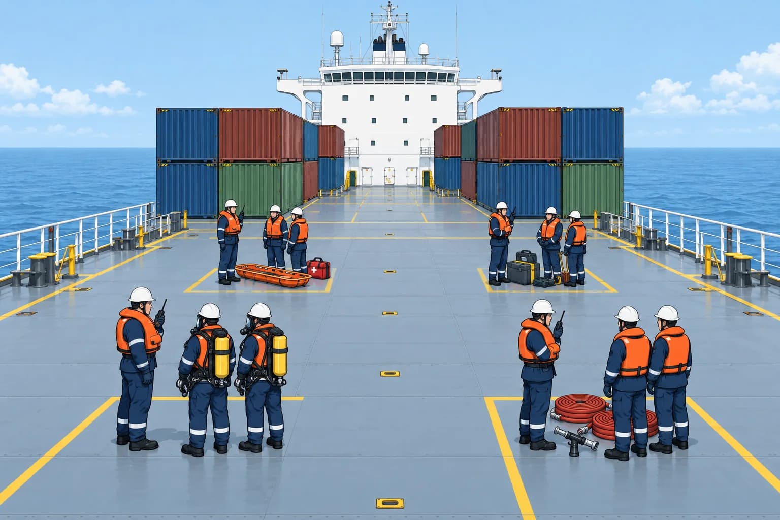 The emergency organisation and the muster list