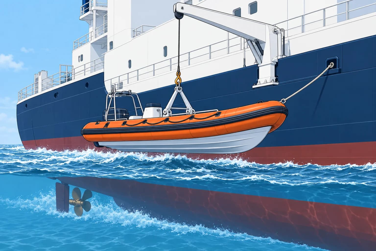 Recovering the FRB in a seaway, maintenance and drills