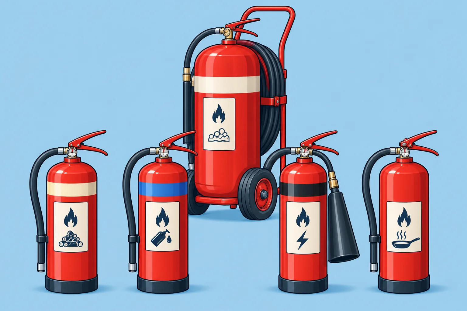 Portable and wheeled extinguishers at ship scale