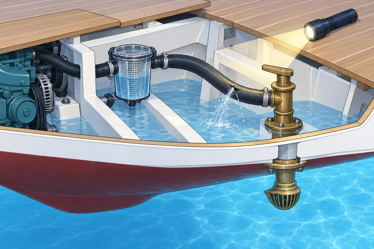Water in the boat: find the leak