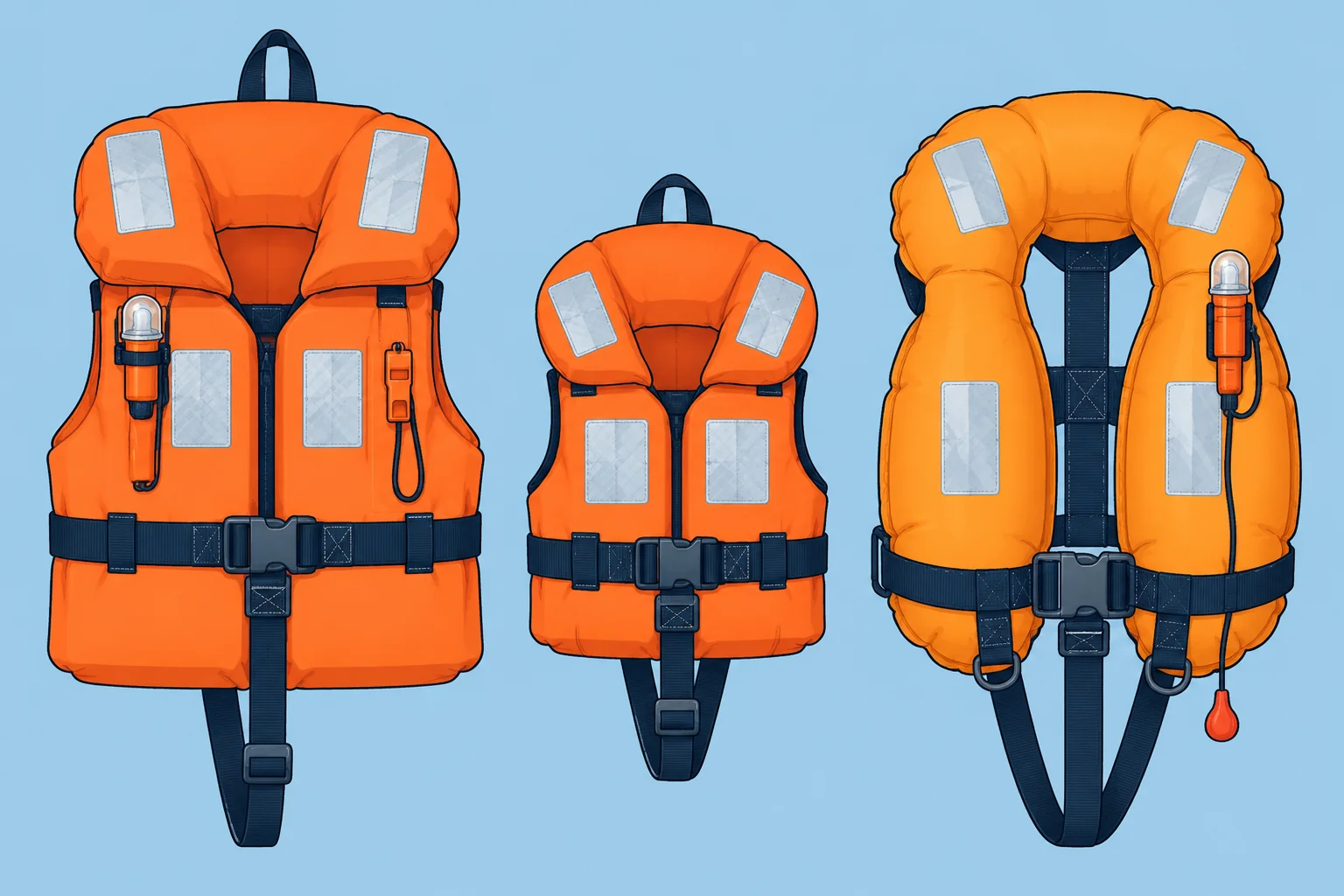 SOLAS lifejackets: sizes, performance and fittings