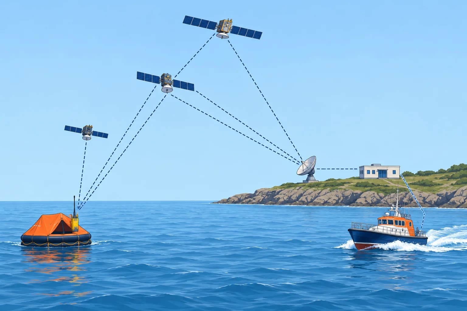 How a distress alert reaches the rescuers