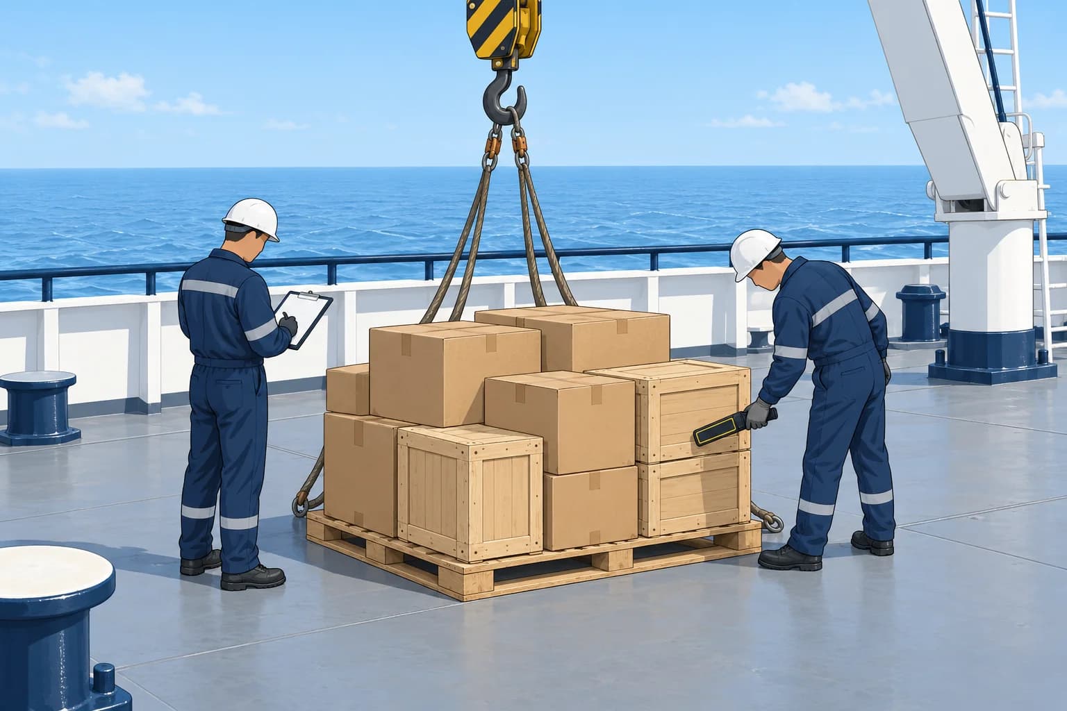 Searching people, baggage, stores and the ship