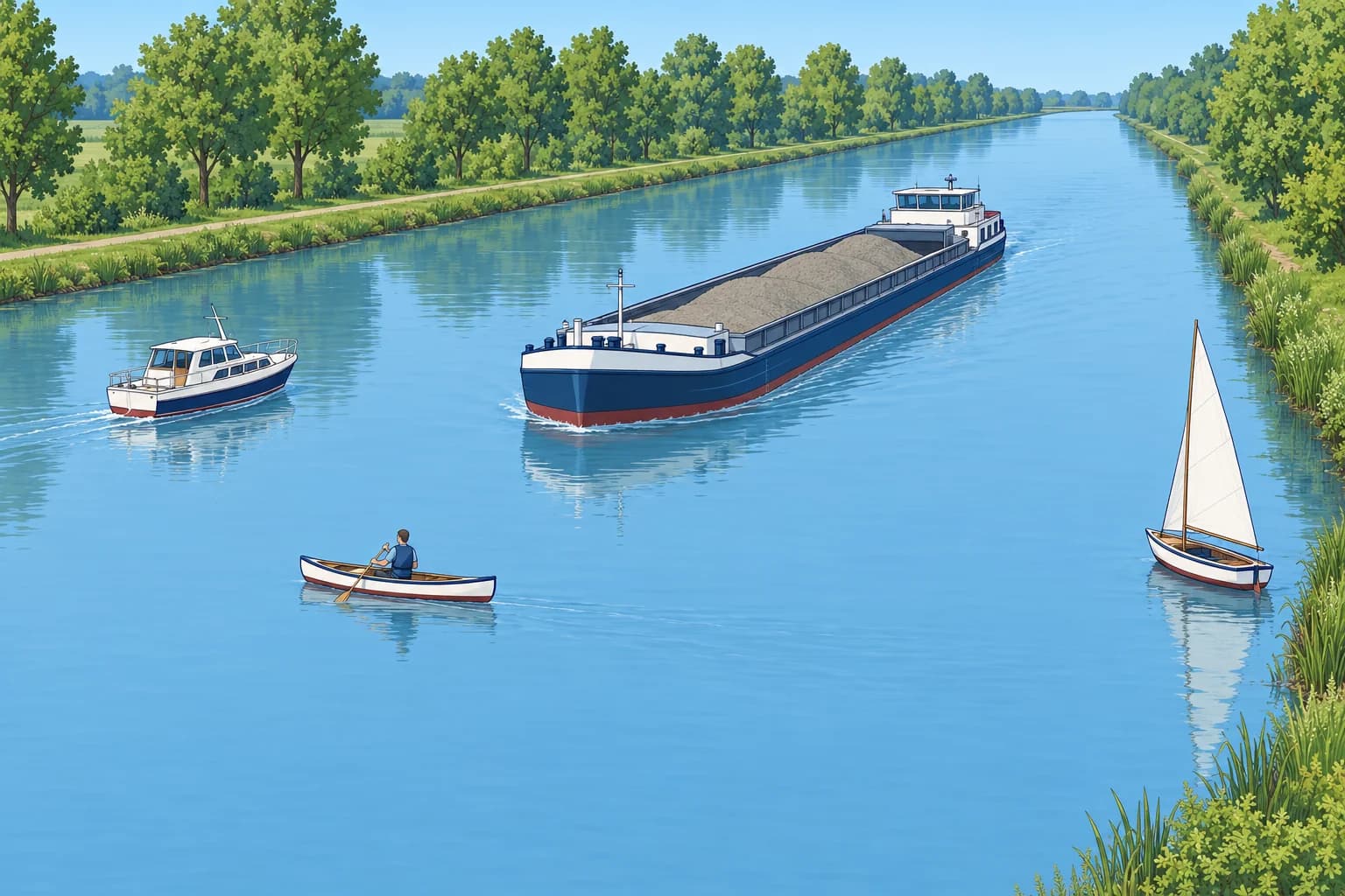 Small craft rules: keep clear of shipping, and who gives way among small boats