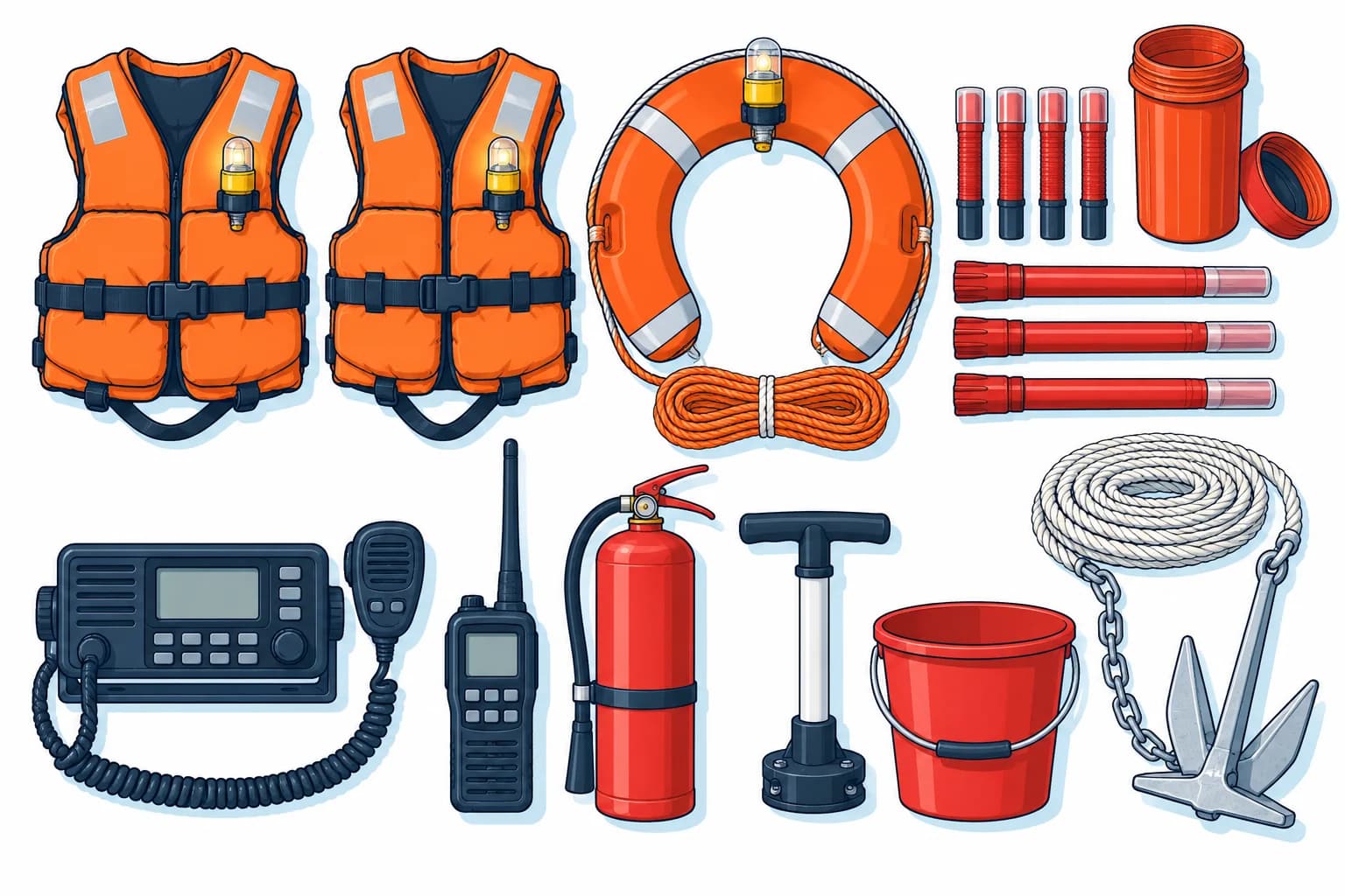 Required safety equipment by zone