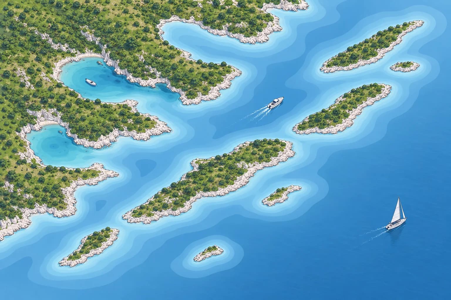 Croatia's navigation areas and boat types