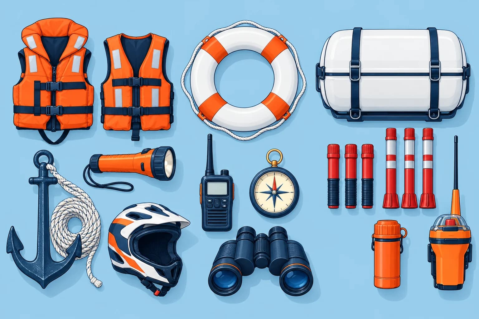Required gear for private boats, area by area