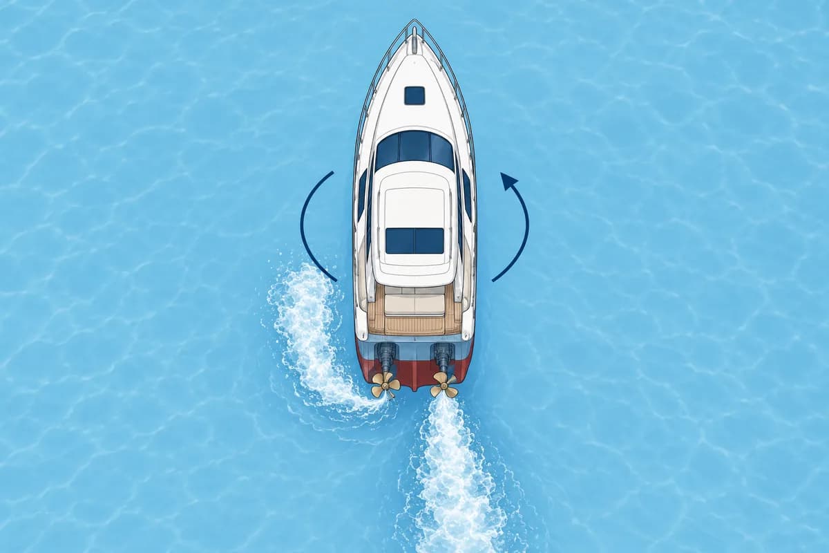 Twin engines and turning on the spot