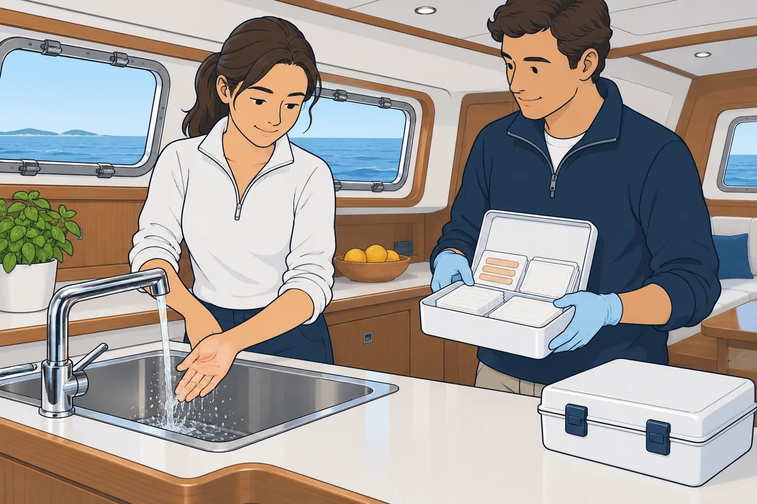 Wounds and infection at sea