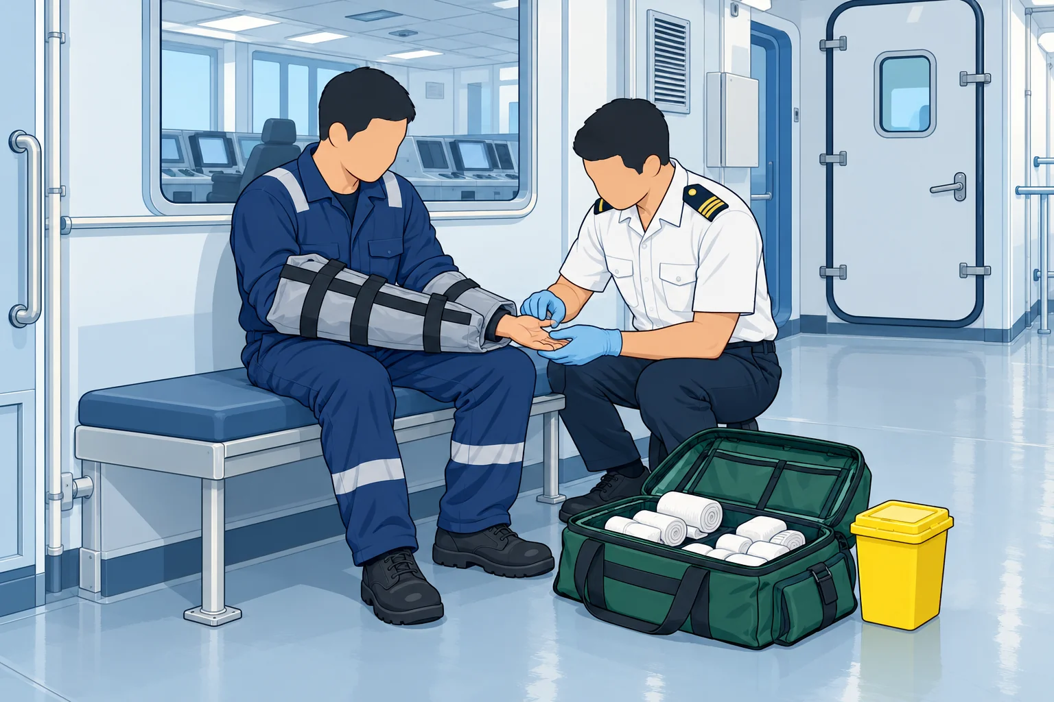 Wounds, bleeding, fractures and dislocations at officer level