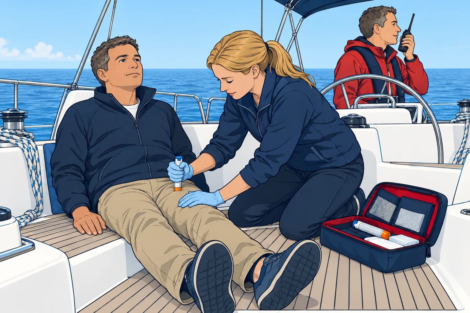 Crew health, allergies and the adrenaline auto-injector