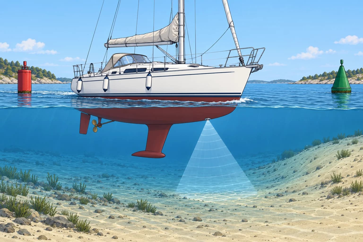 Harbour entry and the depth sounder