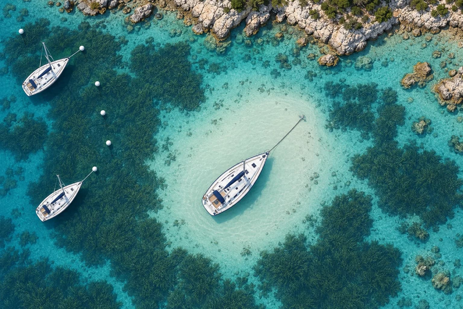 Anchoring without harming seagrass