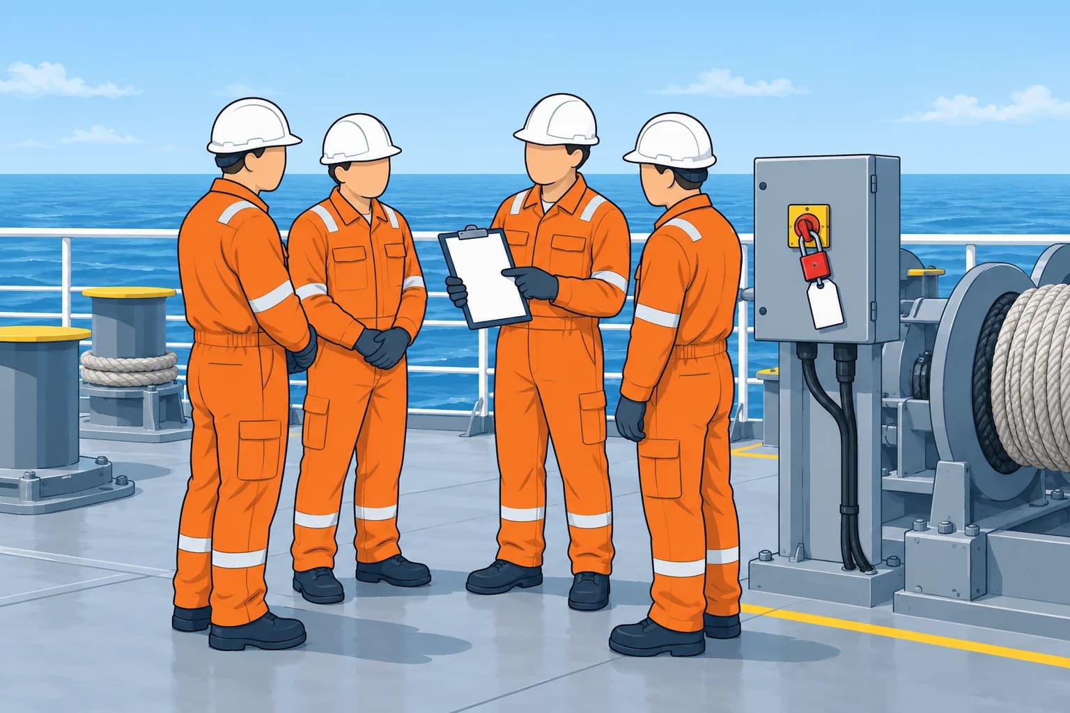 Permits to work, risk assessment and toolbox talks
