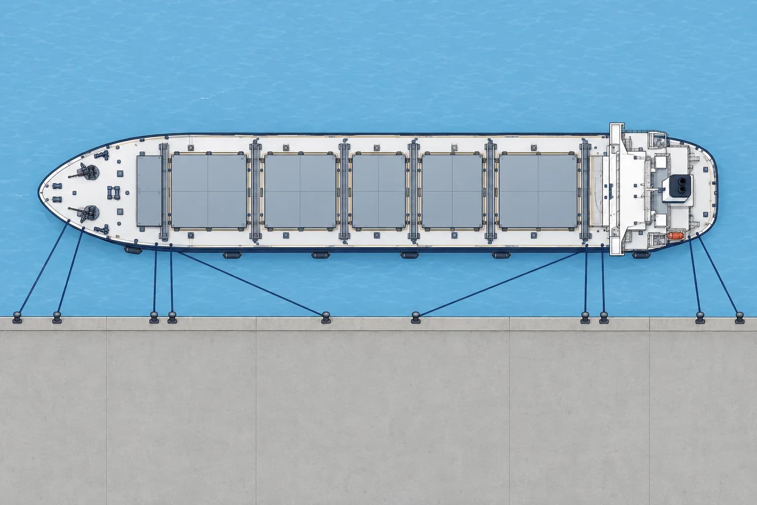 The mooring arrangement: what each line does