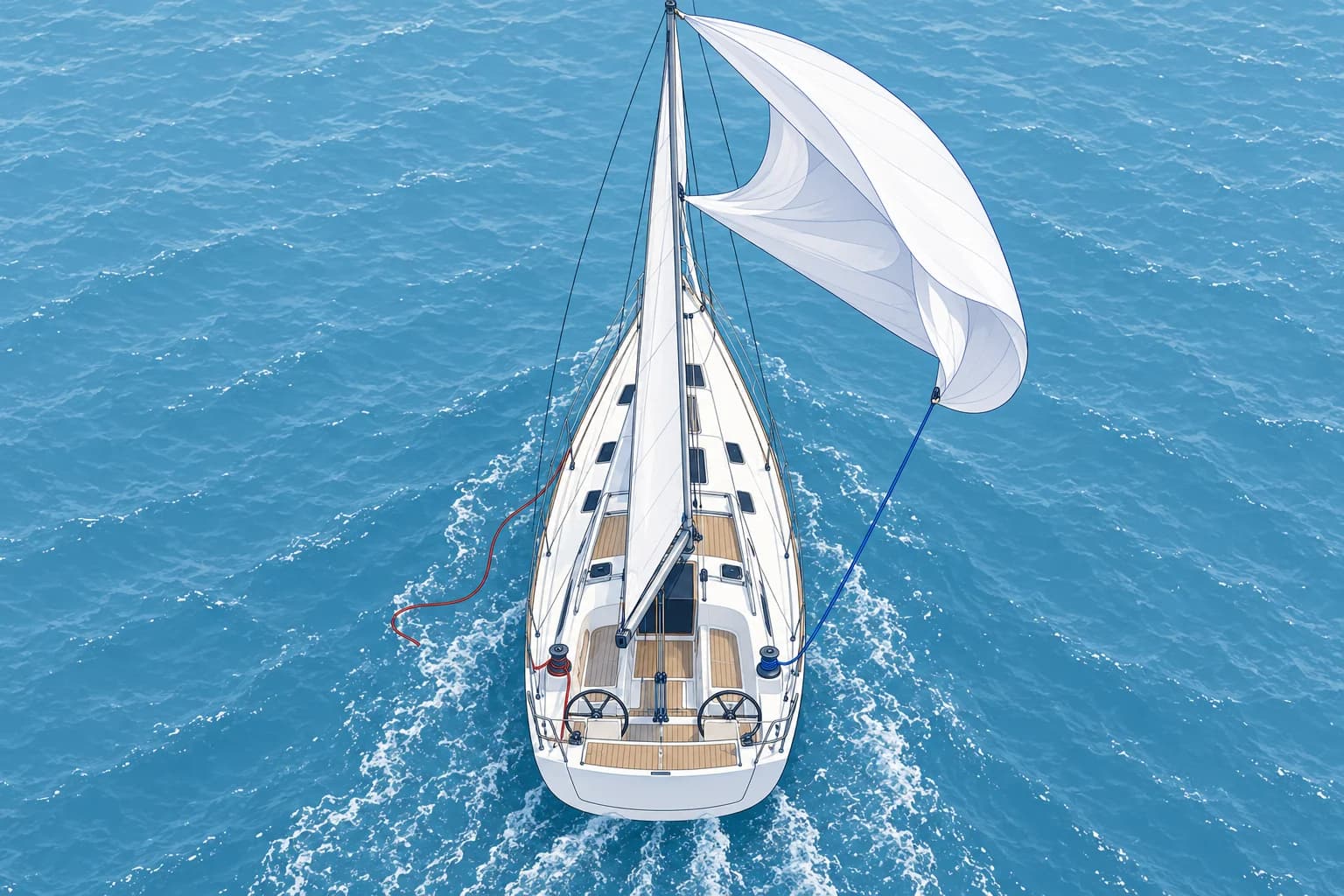 Gybing with a spinnaker