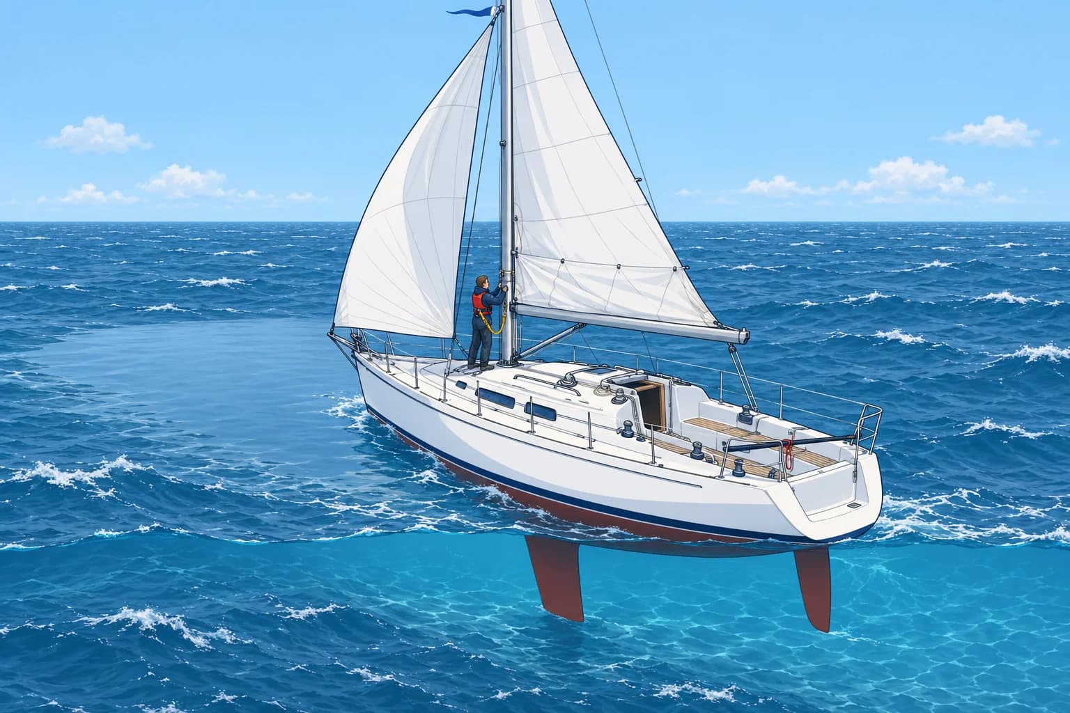 Heaving to: stopping under sail
