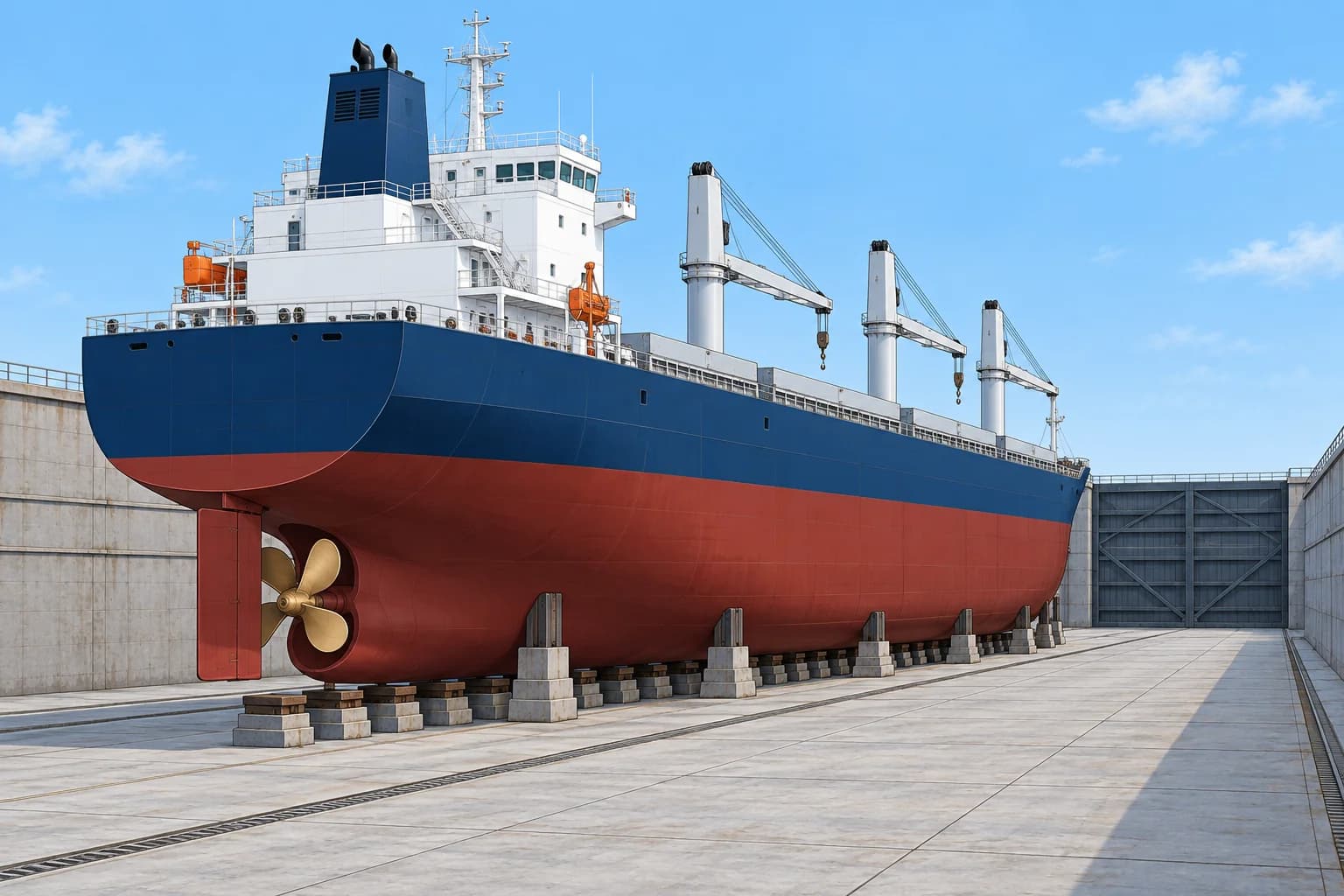 Dry-docking: docks, blocks and the critical instant