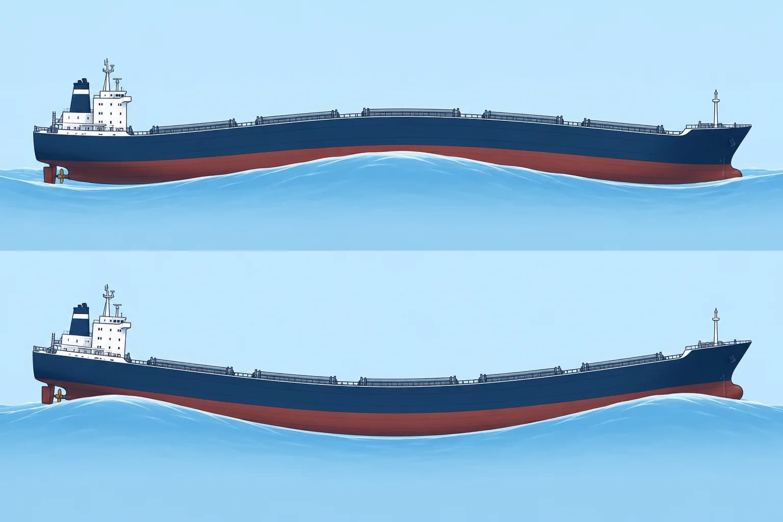 Hull stresses: bending, racking, torsion, local loads and fatigue