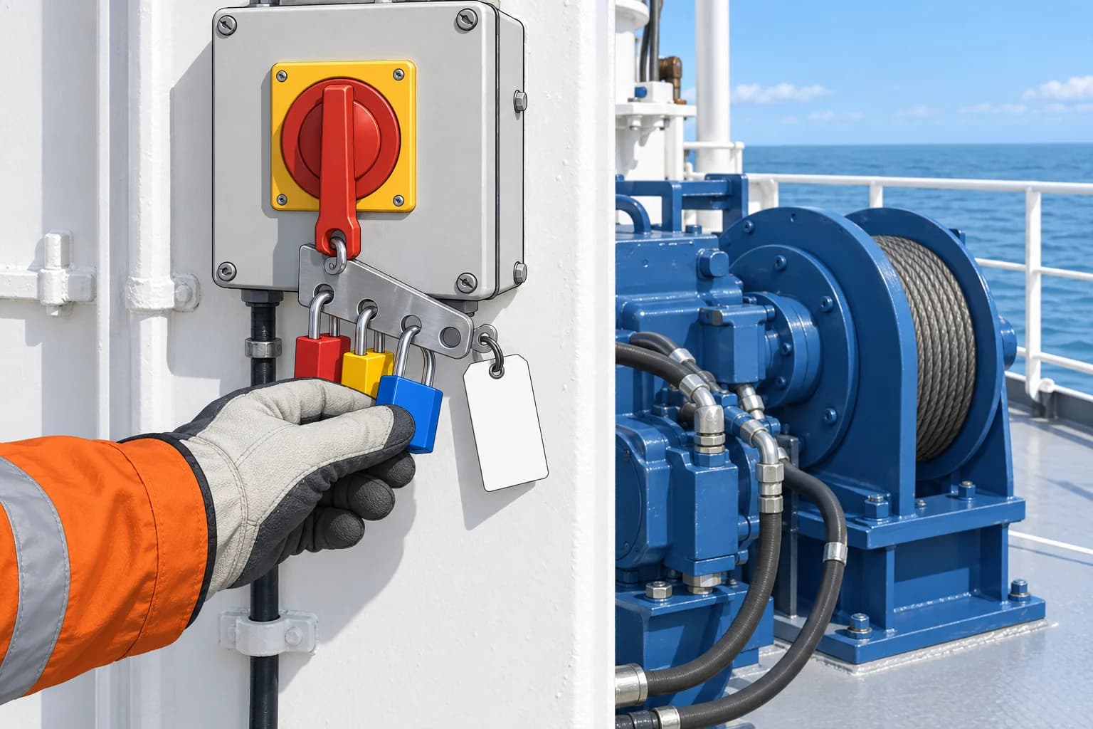 Isolating machinery: lock-out, tag-out and try-start
