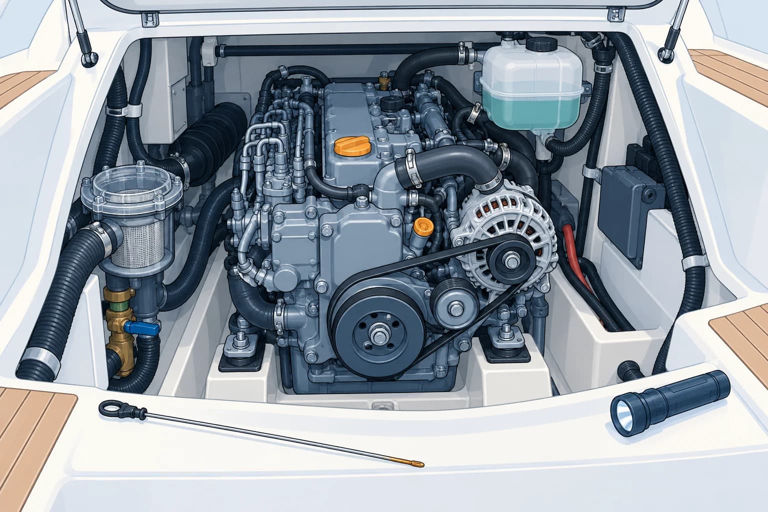 Lubrication and the daily engine checks