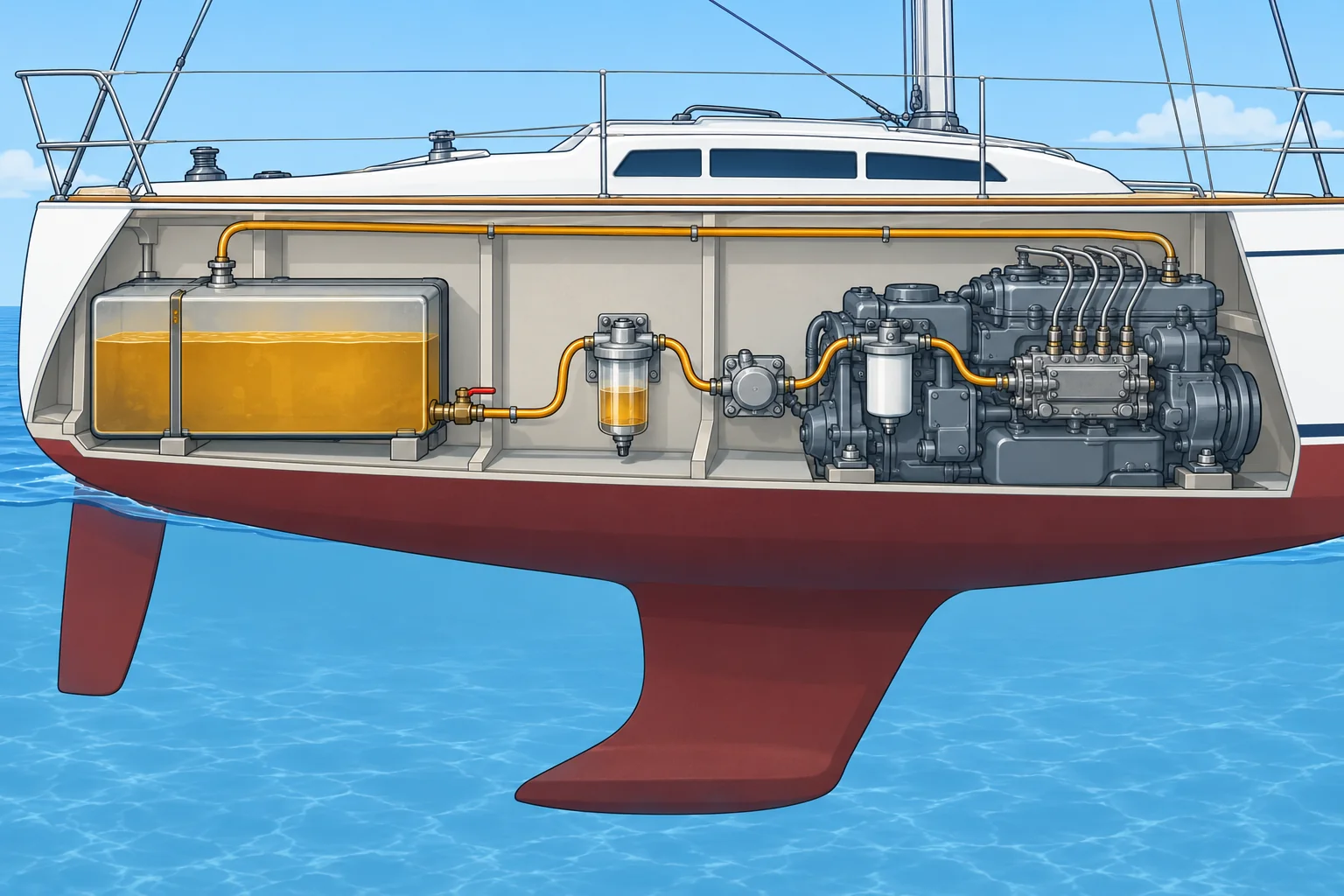 The fuel system and bleeding air