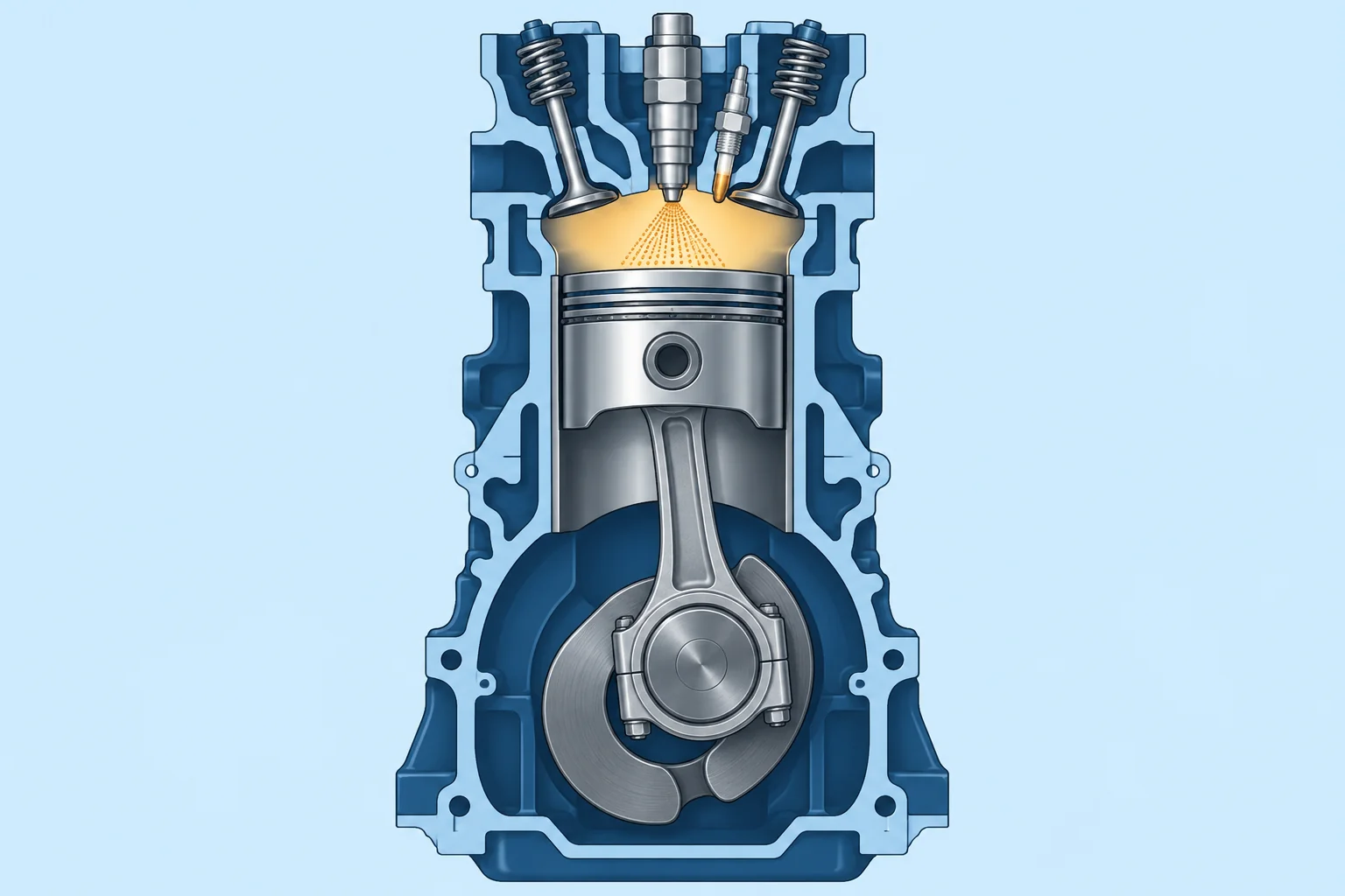 The four-stroke diesel and compression ignition