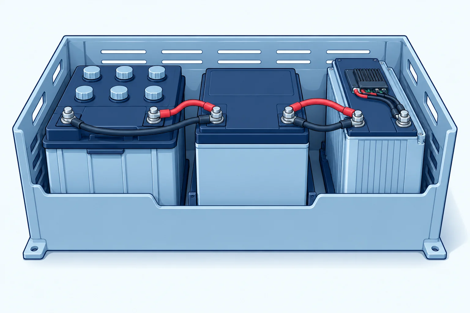 Battery types, state of charge and battery banks