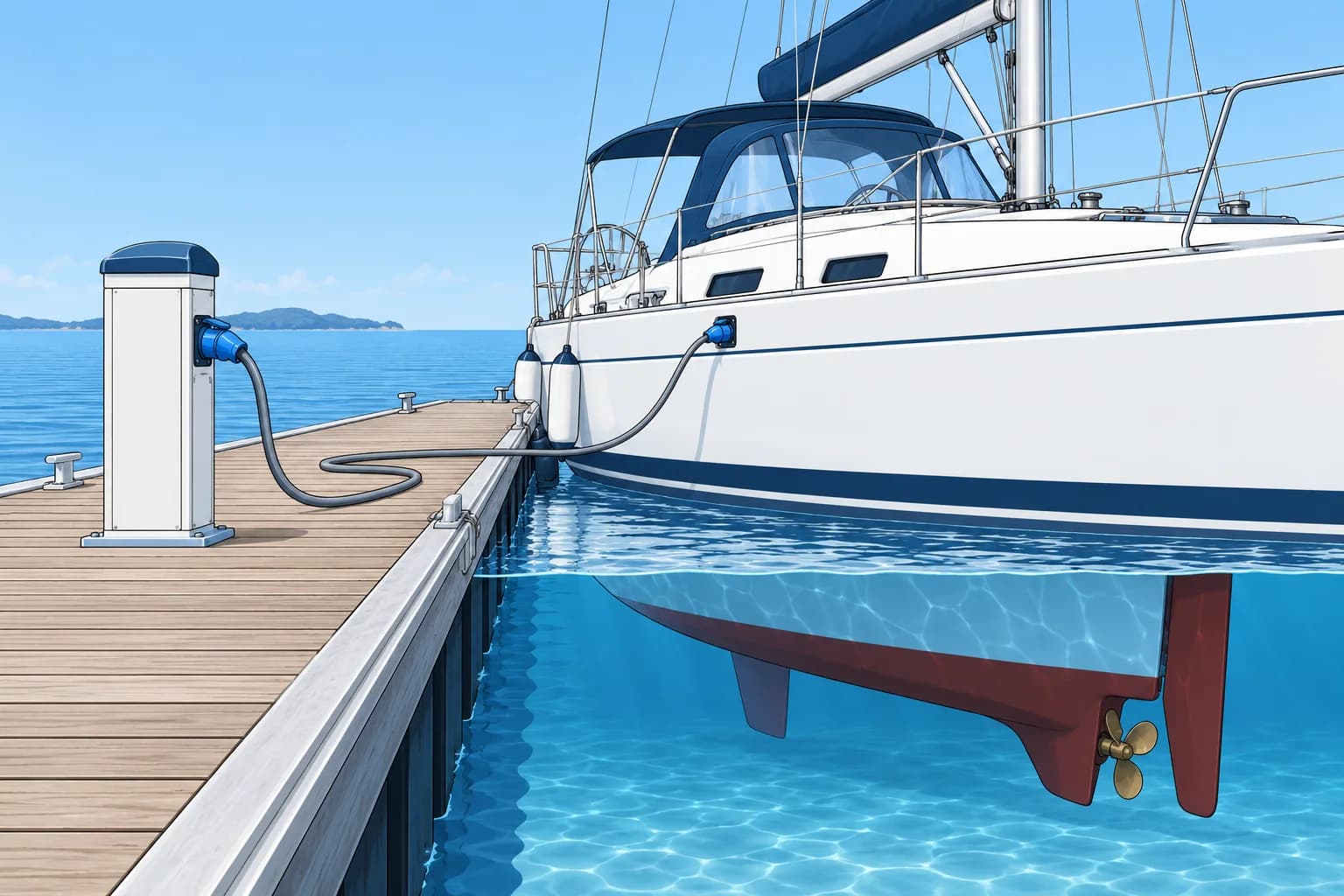 Shore power, electric shock drowning and corrosion