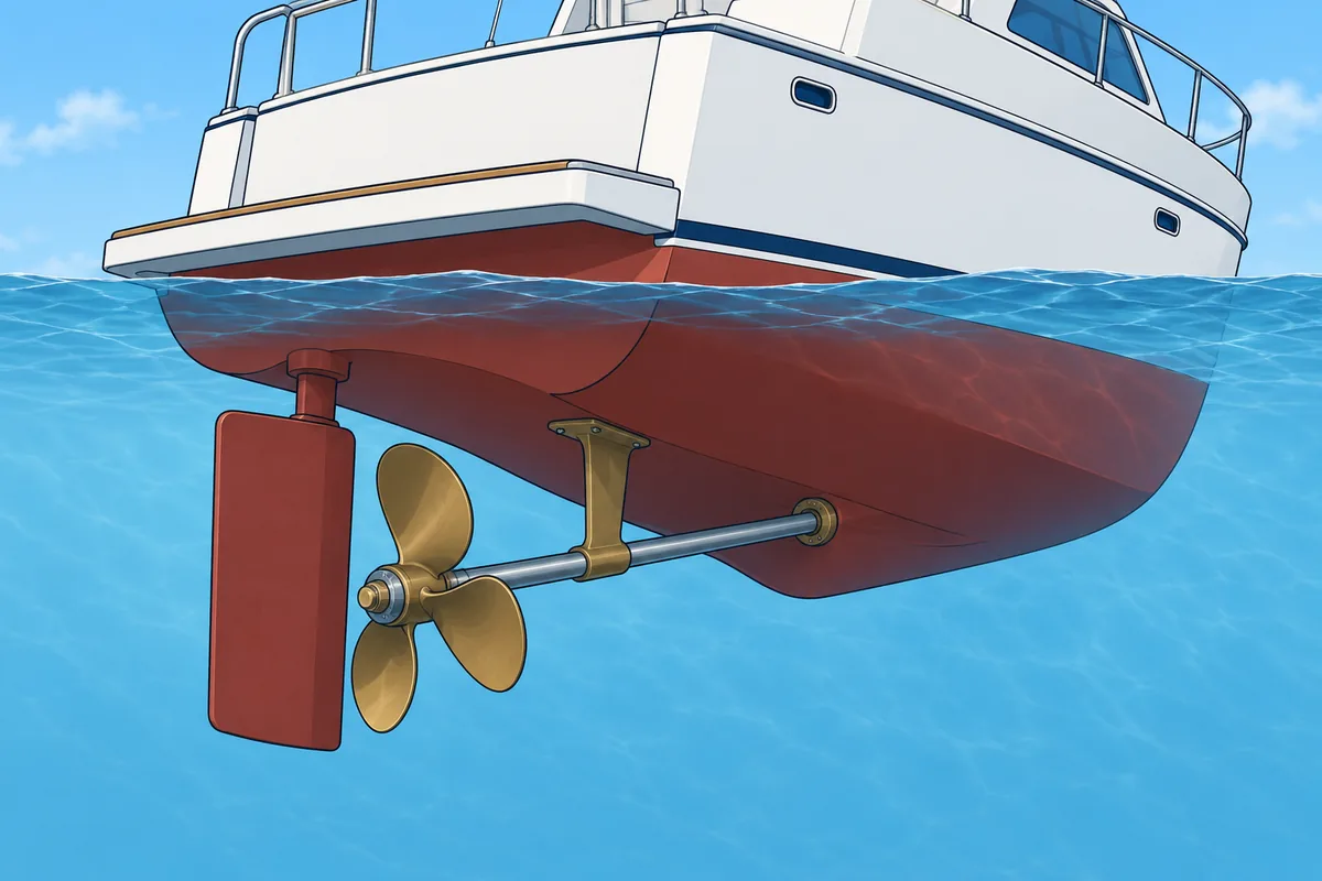 Inboard engine with shaft drive (and V-drive)