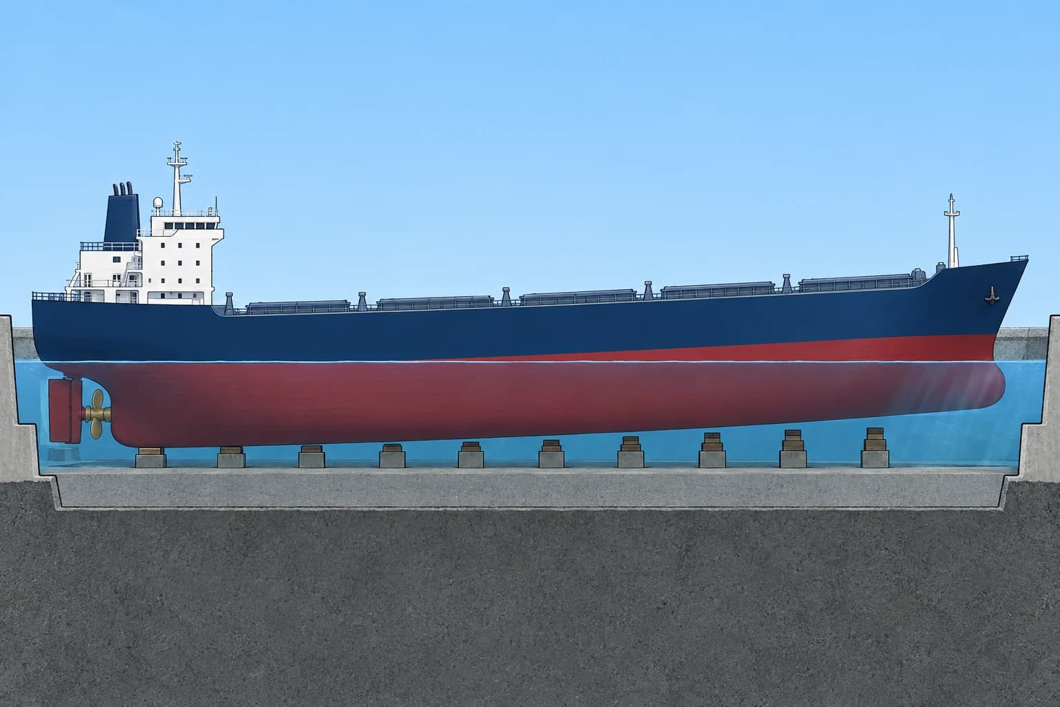 Docking stability: the upthrust P and the critical instant, worked