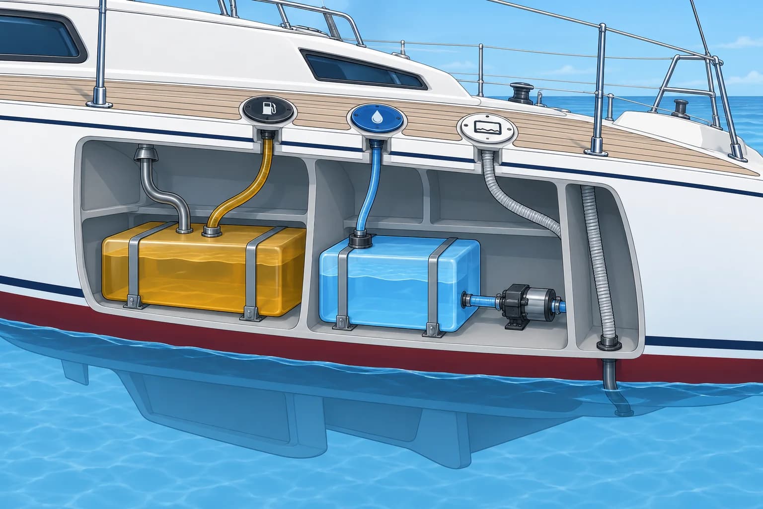 Fuel system safety and fresh water