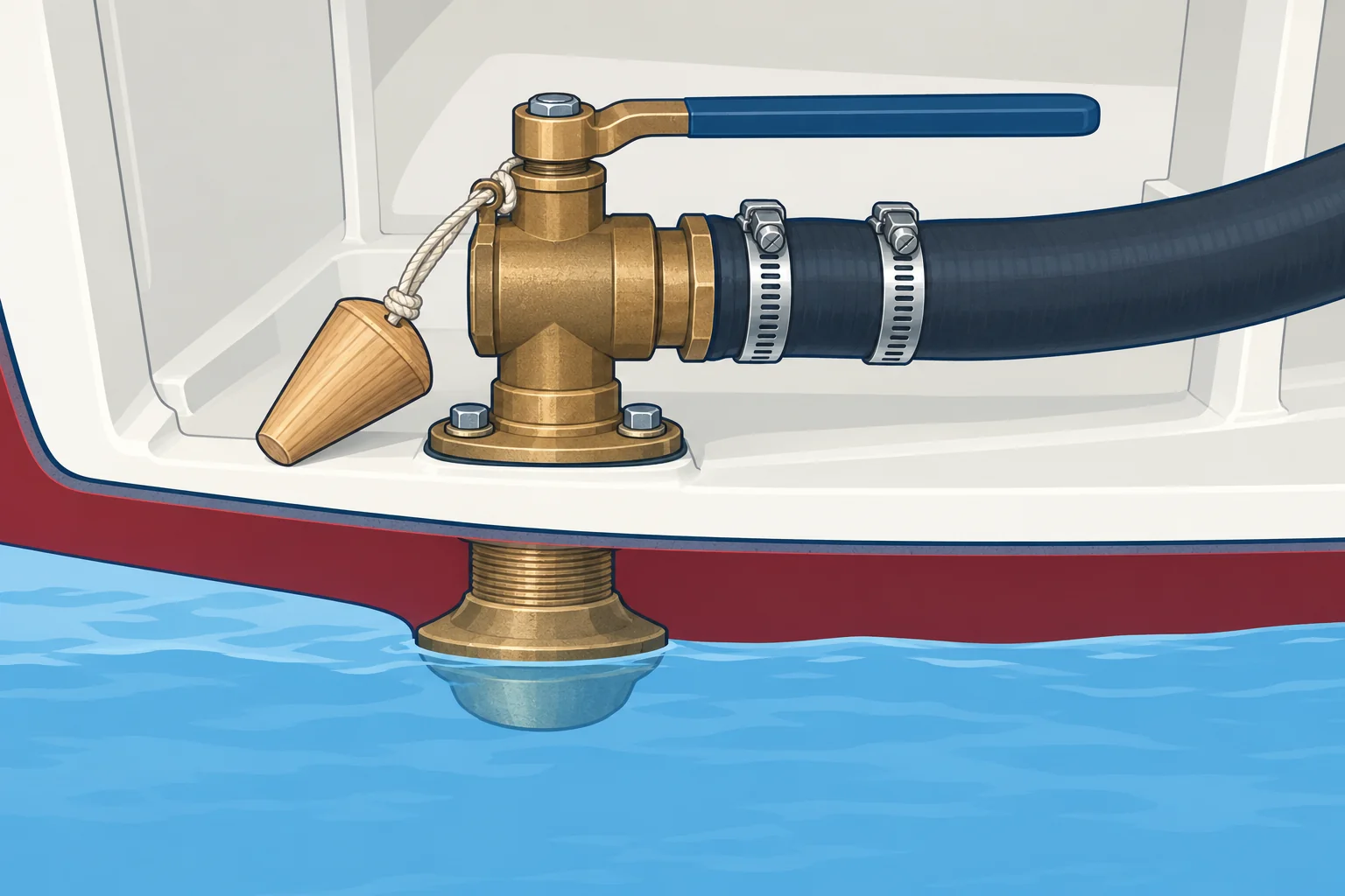 Seacocks and through-hull fittings