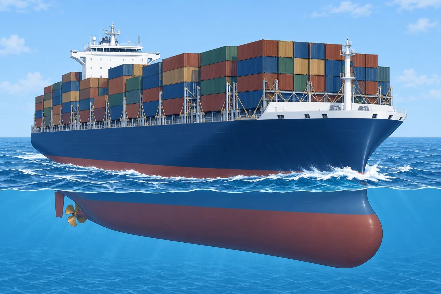Container ships: stack weights, lashing loads and GM