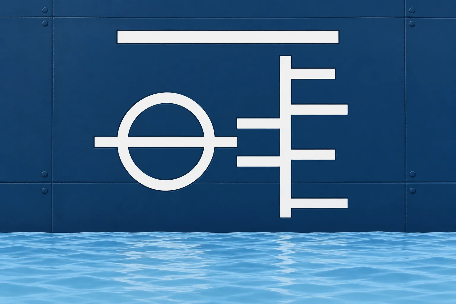 The load line mark: ring, lines and their spacing