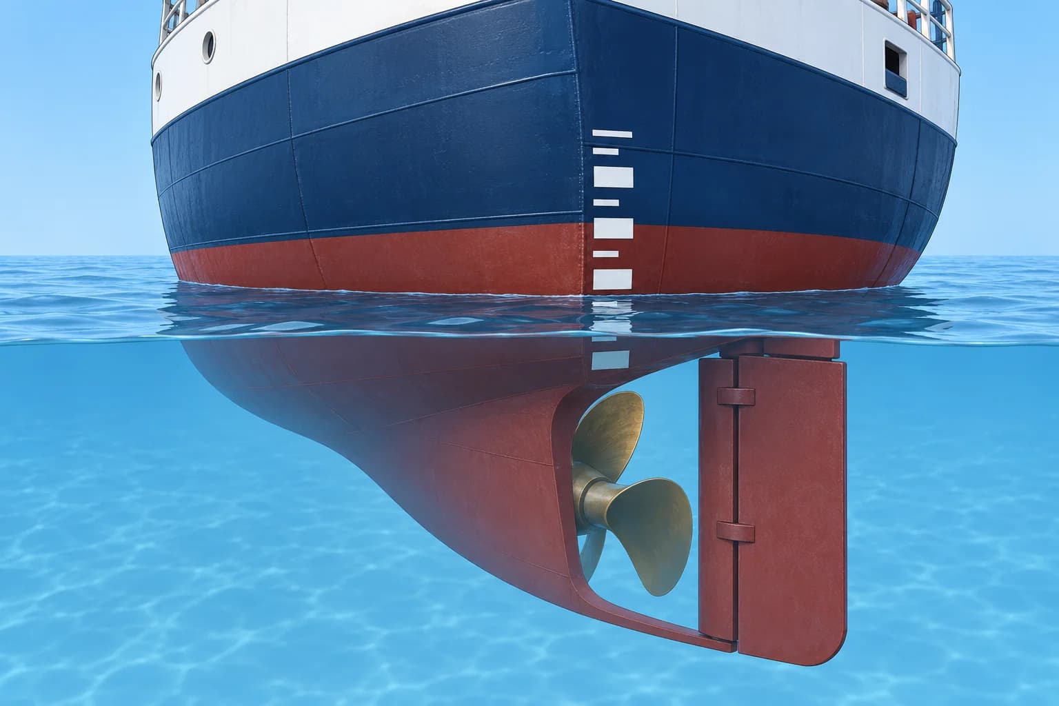 Trim and draughts on a small ship