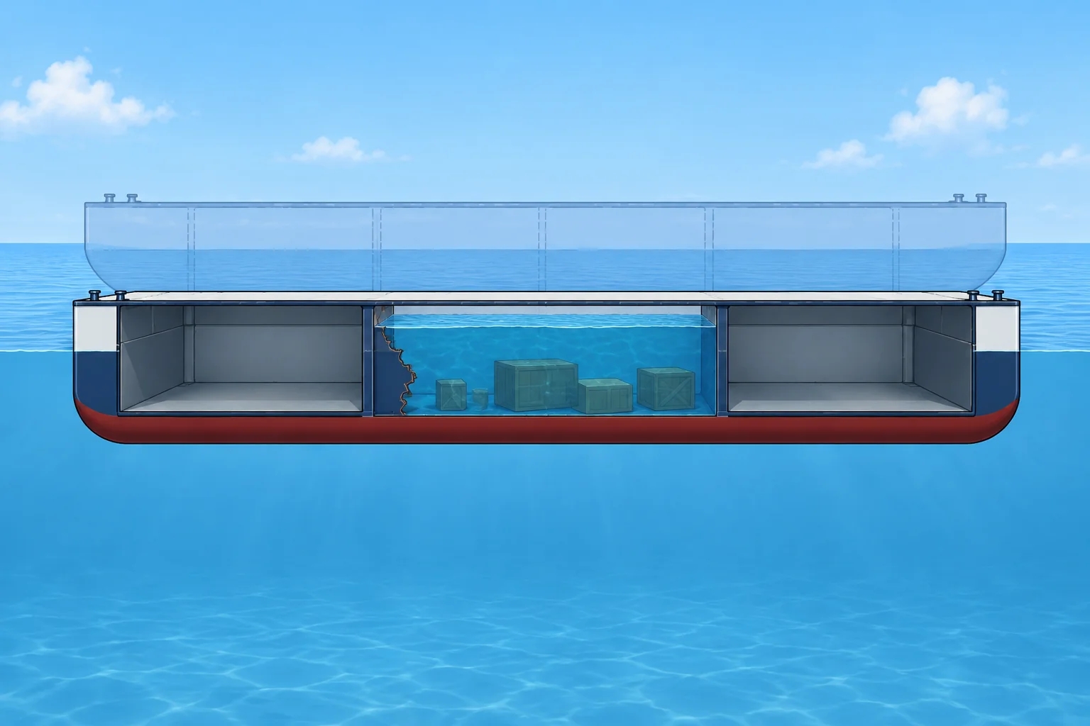 Partial loss of intact buoyancy: two ways to calculate
