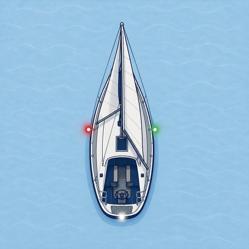 Vaixell de vela navegant — costats + abast.