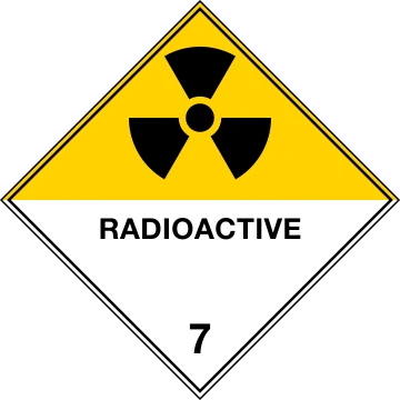 Cartell de matèries radioactives, classe 7