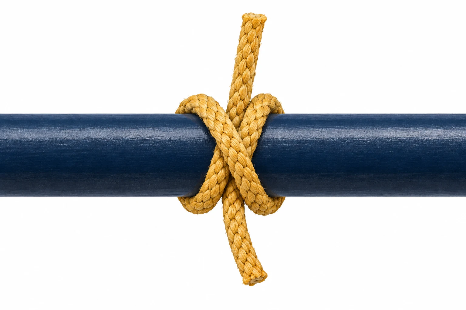 Mastworp: diagram van de voltooide knoop